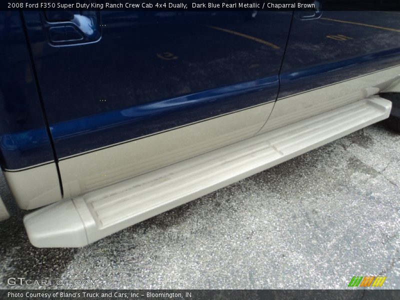 Dark Blue Pearl Metallic / Chaparral Brown 2008 Ford F350 Super Duty King Ranch Crew Cab 4x4 Dually