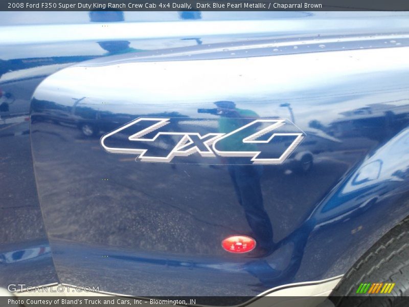 Dark Blue Pearl Metallic / Chaparral Brown 2008 Ford F350 Super Duty King Ranch Crew Cab 4x4 Dually