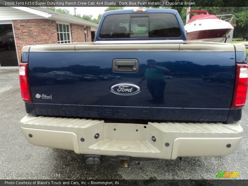 Dark Blue Pearl Metallic / Chaparral Brown 2008 Ford F350 Super Duty King Ranch Crew Cab 4x4 Dually
