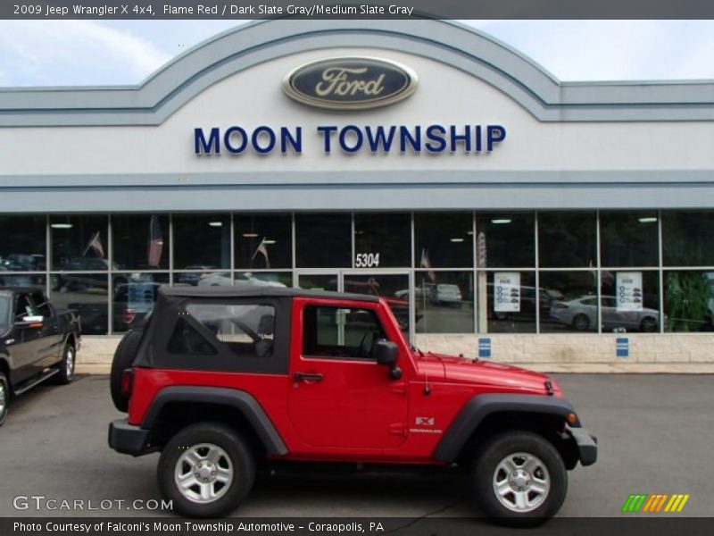 Flame Red / Dark Slate Gray/Medium Slate Gray 2009 Jeep Wrangler X 4x4