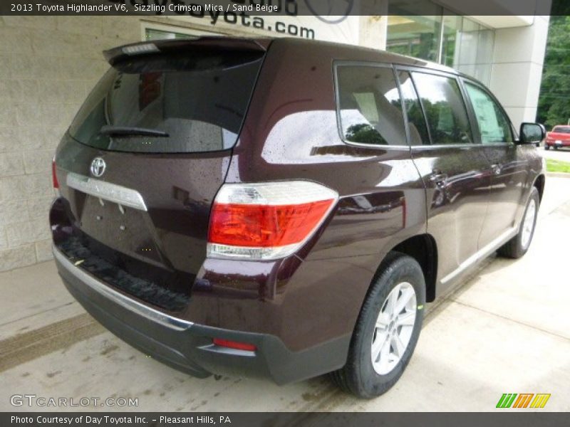 Sizzling Crimson Mica / Sand Beige 2013 Toyota Highlander V6