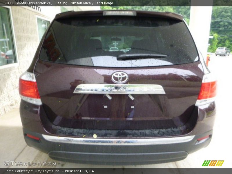 Sizzling Crimson Mica / Sand Beige 2013 Toyota Highlander V6