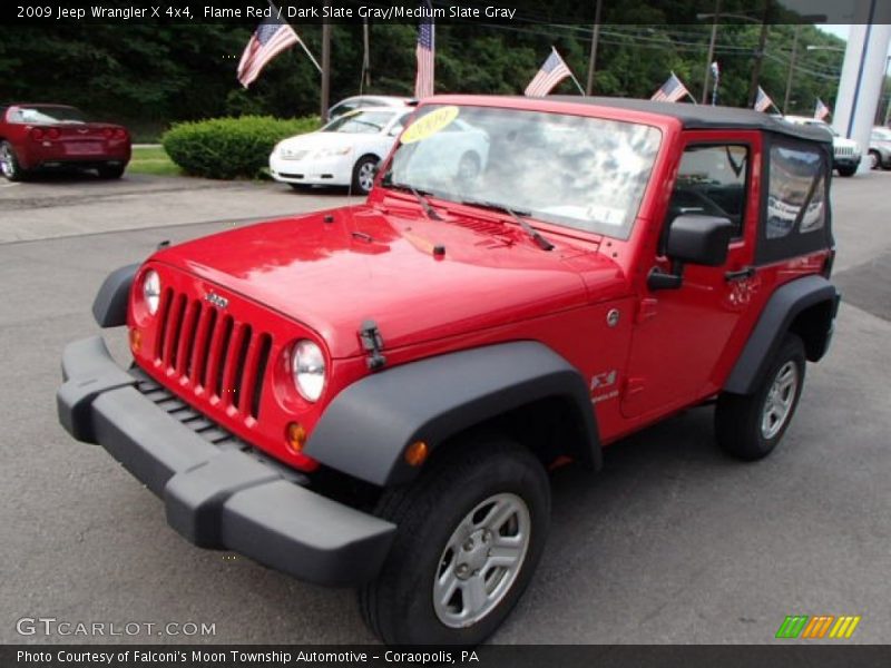 Flame Red / Dark Slate Gray/Medium Slate Gray 2009 Jeep Wrangler X 4x4