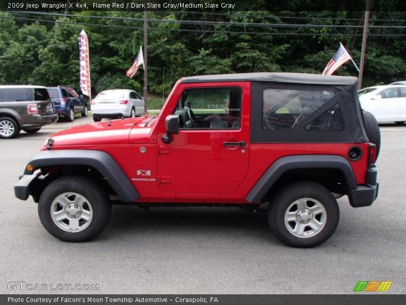Flame Red / Dark Slate Gray/Medium Slate Gray 2009 Jeep Wrangler X 4x4