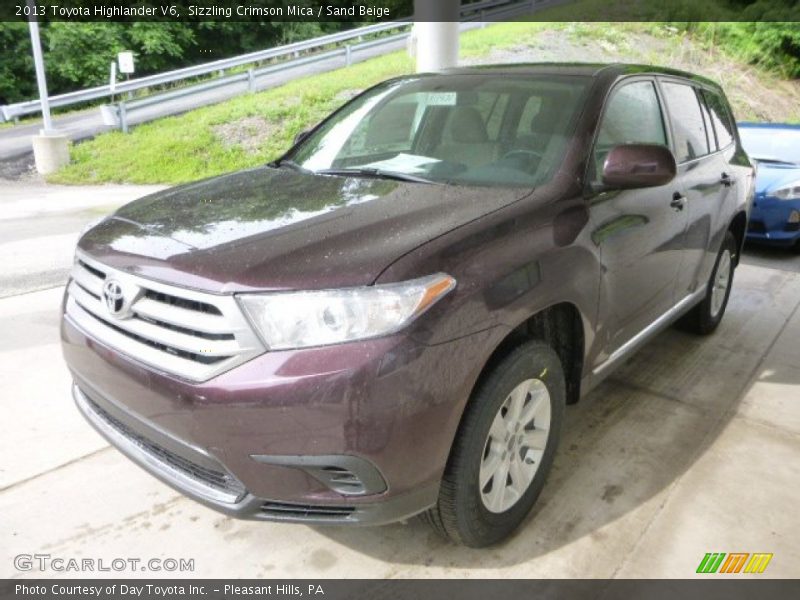 Sizzling Crimson Mica / Sand Beige 2013 Toyota Highlander V6