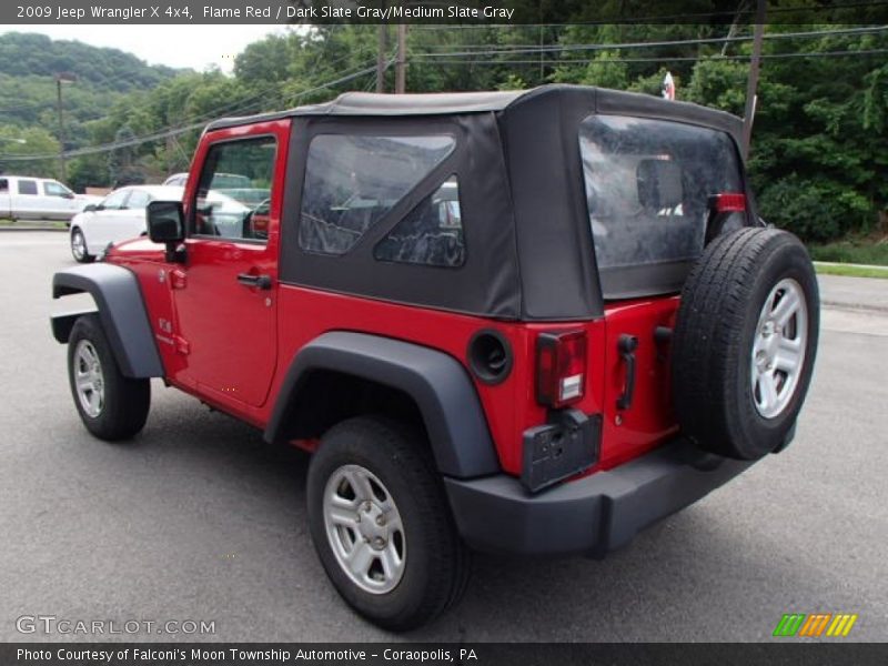 Flame Red / Dark Slate Gray/Medium Slate Gray 2009 Jeep Wrangler X 4x4