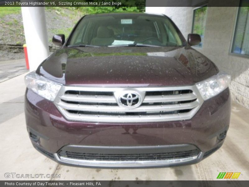 Sizzling Crimson Mica / Sand Beige 2013 Toyota Highlander V6
