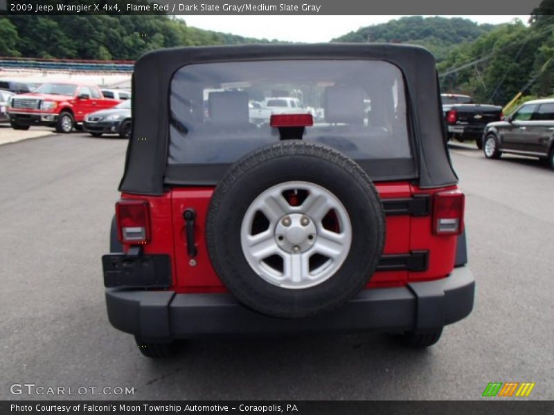 Flame Red / Dark Slate Gray/Medium Slate Gray 2009 Jeep Wrangler X 4x4
