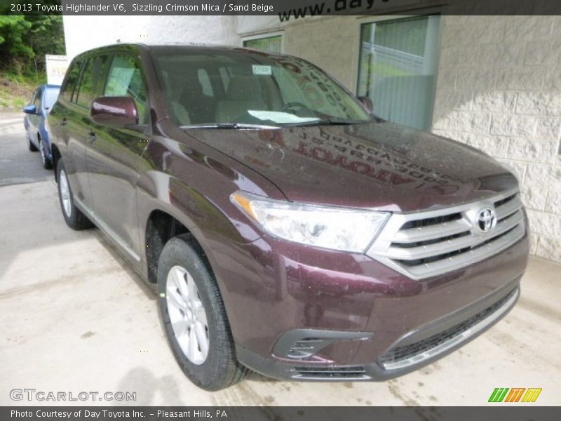 Sizzling Crimson Mica / Sand Beige 2013 Toyota Highlander V6