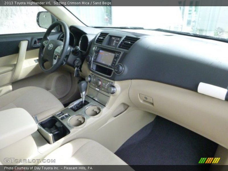 Sizzling Crimson Mica / Sand Beige 2013 Toyota Highlander V6