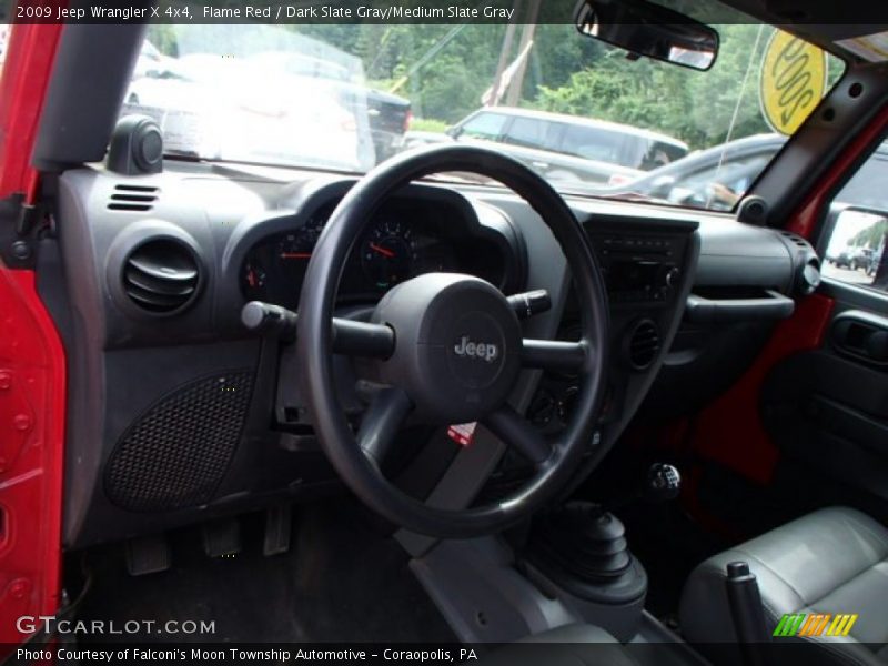 Flame Red / Dark Slate Gray/Medium Slate Gray 2009 Jeep Wrangler X 4x4