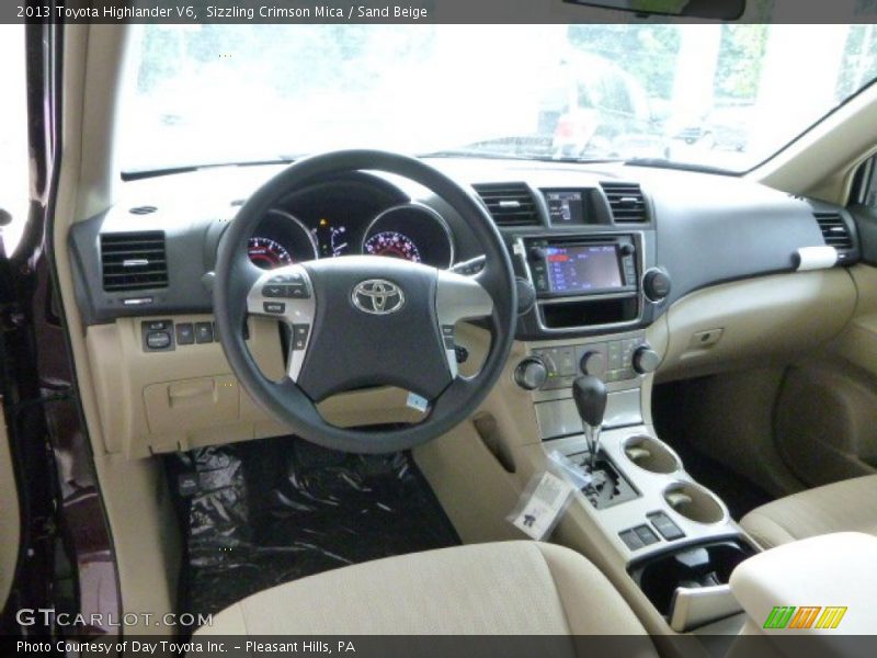 Sizzling Crimson Mica / Sand Beige 2013 Toyota Highlander V6