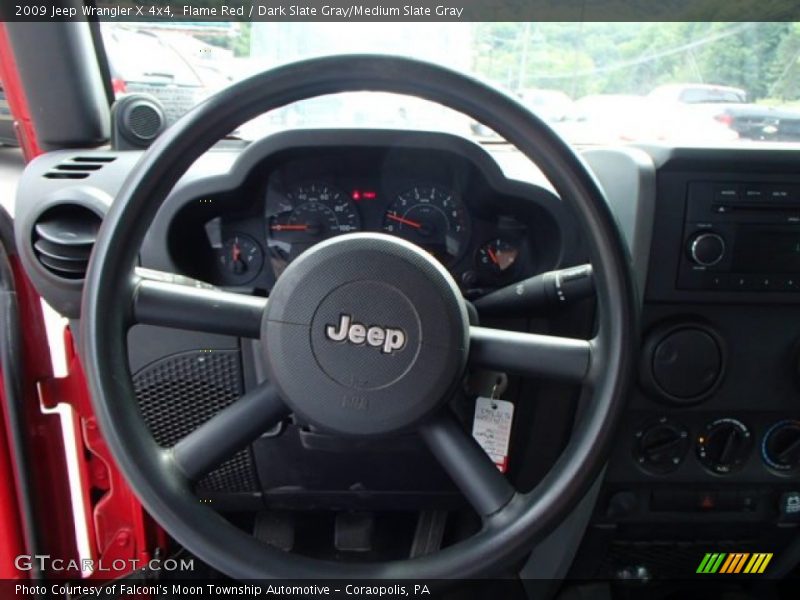 Flame Red / Dark Slate Gray/Medium Slate Gray 2009 Jeep Wrangler X 4x4