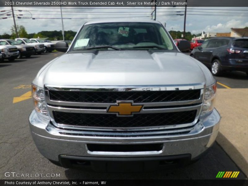 Silver Ice Metallic / Dark Titanium 2013 Chevrolet Silverado 2500HD Work Truck Extended Cab 4x4