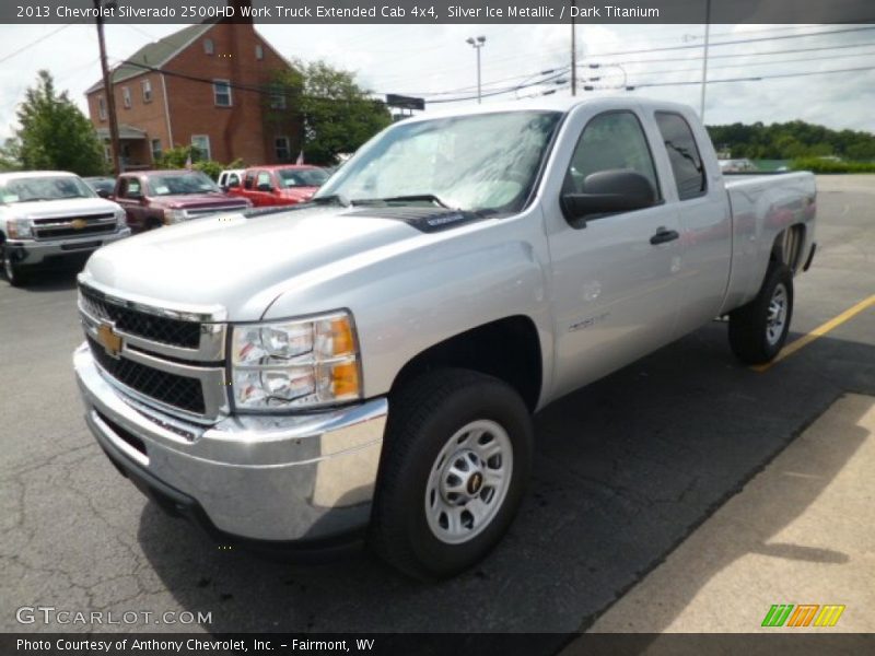 Silver Ice Metallic / Dark Titanium 2013 Chevrolet Silverado 2500HD Work Truck Extended Cab 4x4
