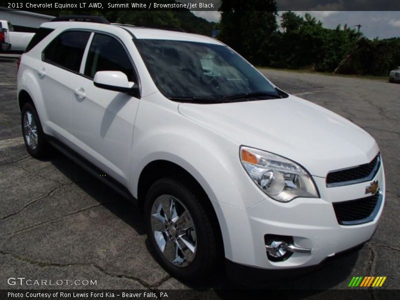 Summit White / Brownstone/Jet Black 2013 Chevrolet Equinox LT AWD