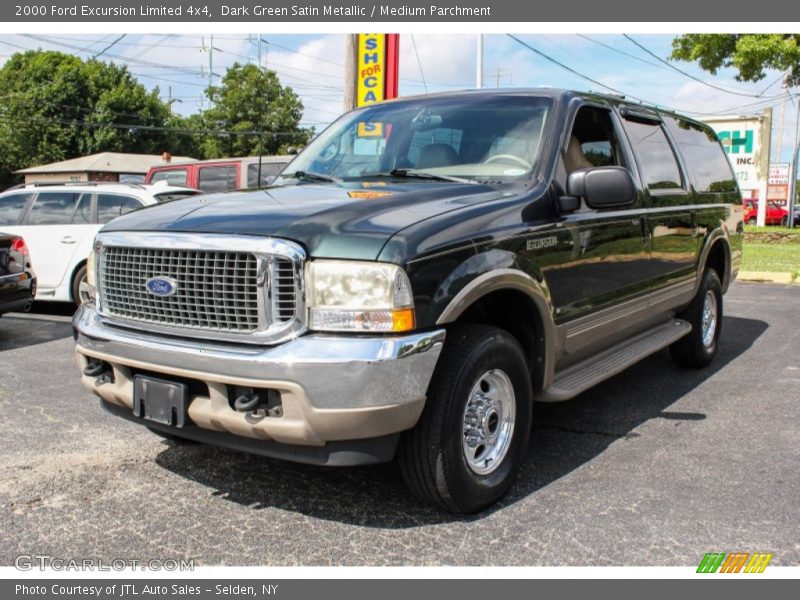 Dark Green Satin Metallic / Medium Parchment 2000 Ford Excursion Limited 4x4