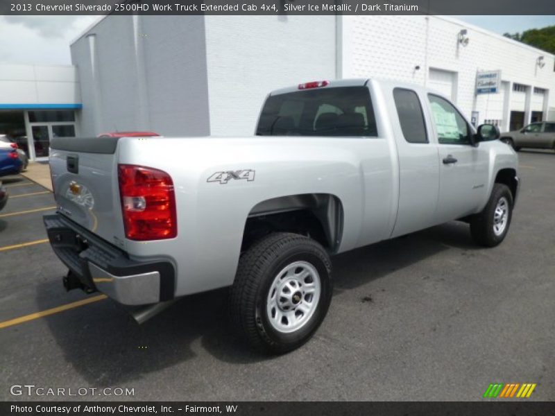 Silver Ice Metallic / Dark Titanium 2013 Chevrolet Silverado 2500HD Work Truck Extended Cab 4x4
