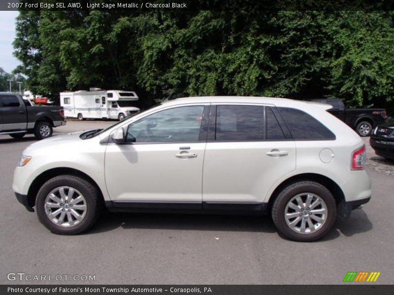 Light Sage Metallic / Charcoal Black 2007 Ford Edge SEL AWD