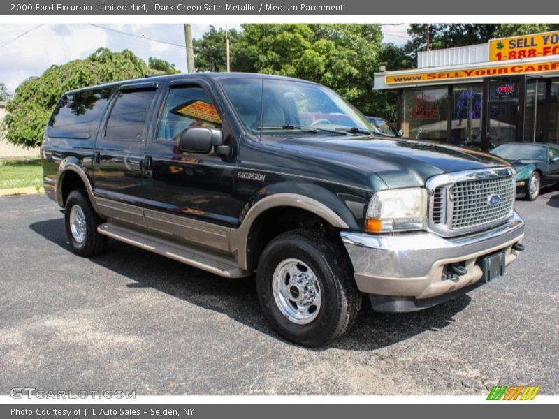 Dark Green Satin Metallic / Medium Parchment 2000 Ford Excursion Limited 4x4