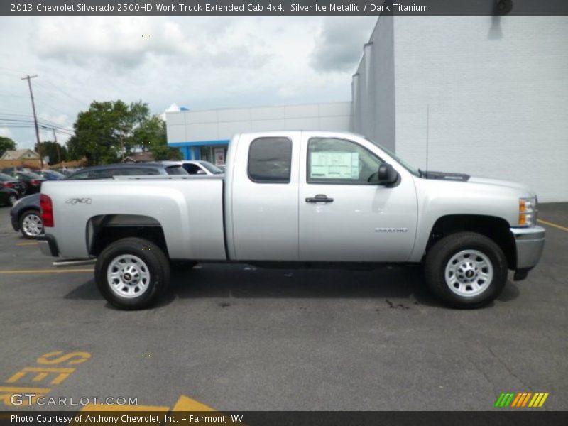Silver Ice Metallic / Dark Titanium 2013 Chevrolet Silverado 2500HD Work Truck Extended Cab 4x4