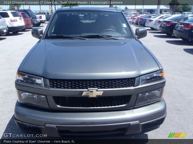 Steel Green Metallic / Ebony/Light Cashmere 2010 Chevrolet Colorado LT Crew Cab