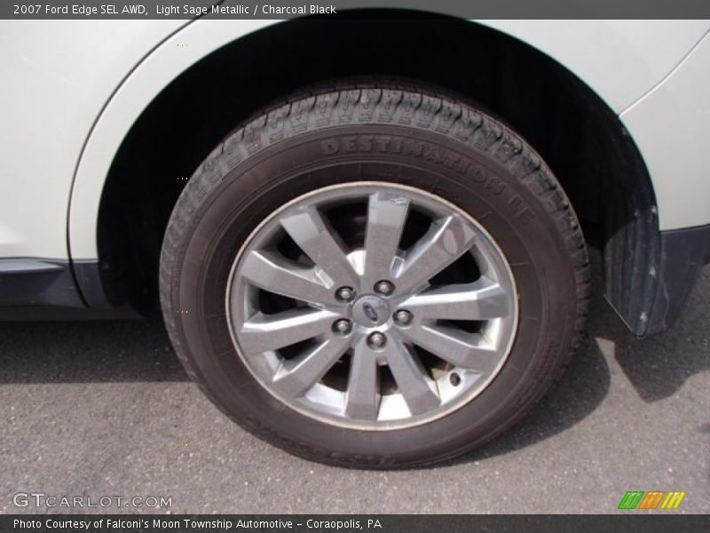 Light Sage Metallic / Charcoal Black 2007 Ford Edge SEL AWD
