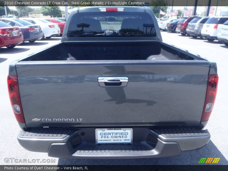 Steel Green Metallic / Ebony/Light Cashmere 2010 Chevrolet Colorado LT Crew Cab
