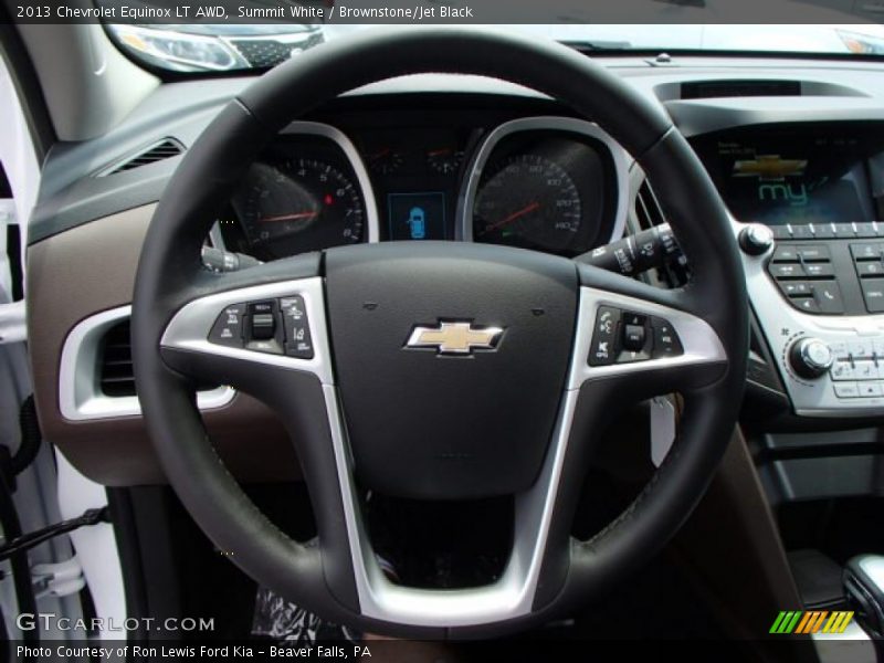 Summit White / Brownstone/Jet Black 2013 Chevrolet Equinox LT AWD