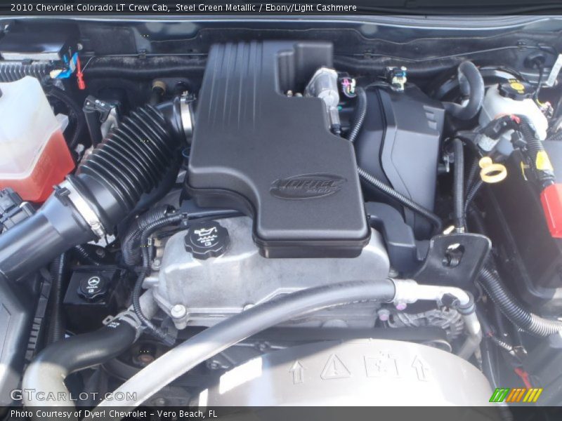 Steel Green Metallic / Ebony/Light Cashmere 2010 Chevrolet Colorado LT Crew Cab