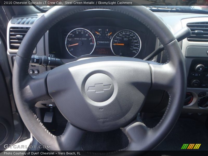 Steel Green Metallic / Ebony/Light Cashmere 2010 Chevrolet Colorado LT Crew Cab