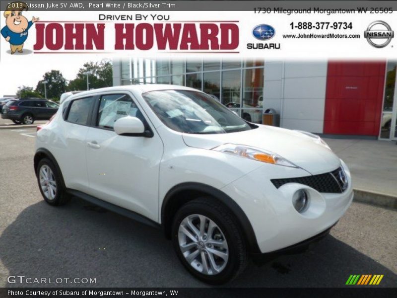 Pearl White / Black/Silver Trim 2013 Nissan Juke SV AWD