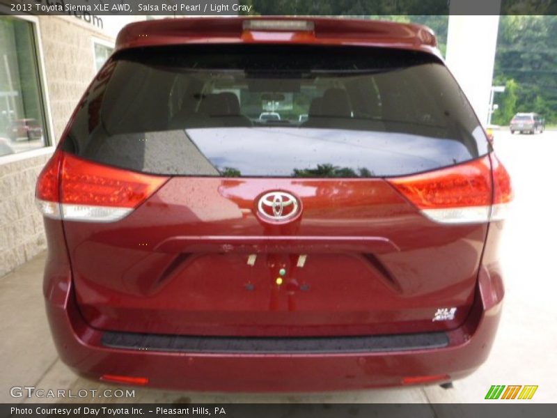 Salsa Red Pearl / Light Gray 2013 Toyota Sienna XLE AWD