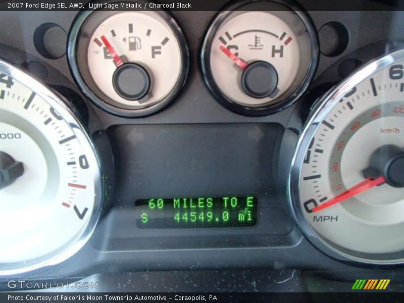 Light Sage Metallic / Charcoal Black 2007 Ford Edge SEL AWD