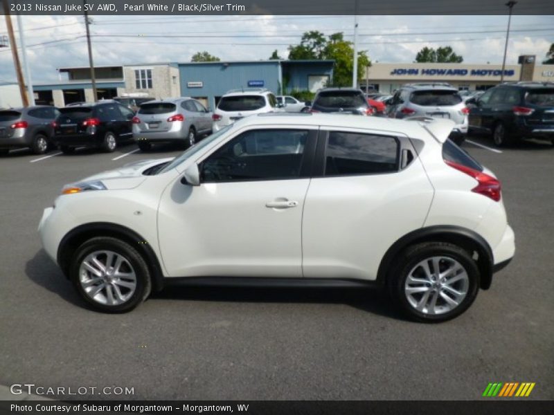 Pearl White / Black/Silver Trim 2013 Nissan Juke SV AWD