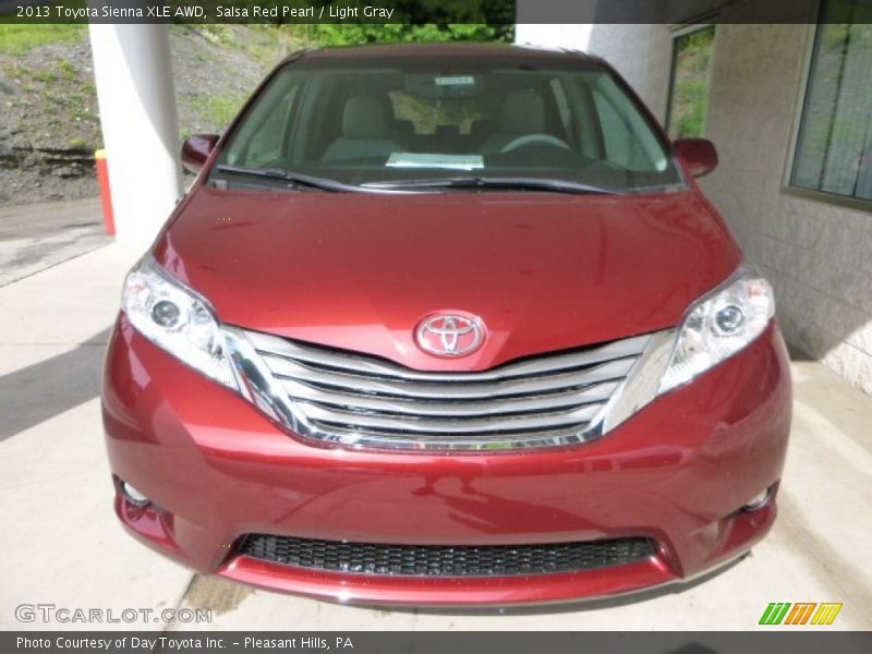 Salsa Red Pearl / Light Gray 2013 Toyota Sienna XLE AWD