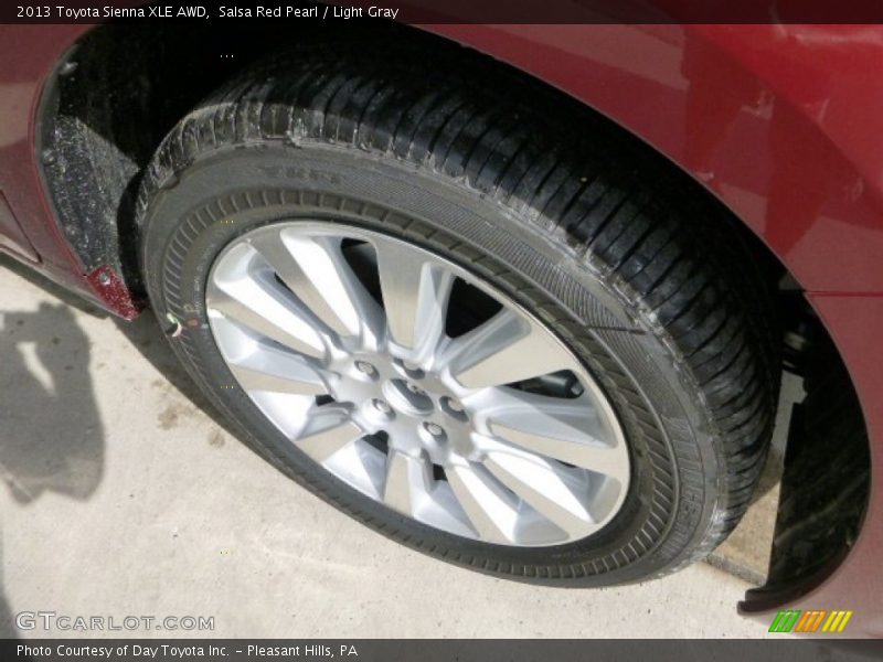 Salsa Red Pearl / Light Gray 2013 Toyota Sienna XLE AWD