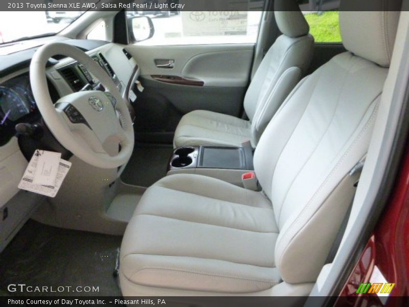 Salsa Red Pearl / Light Gray 2013 Toyota Sienna XLE AWD