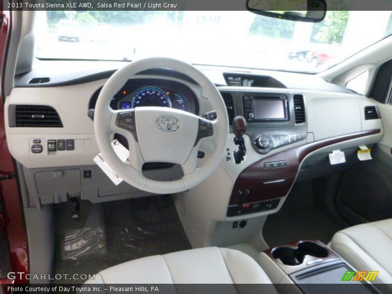 Salsa Red Pearl / Light Gray 2013 Toyota Sienna XLE AWD