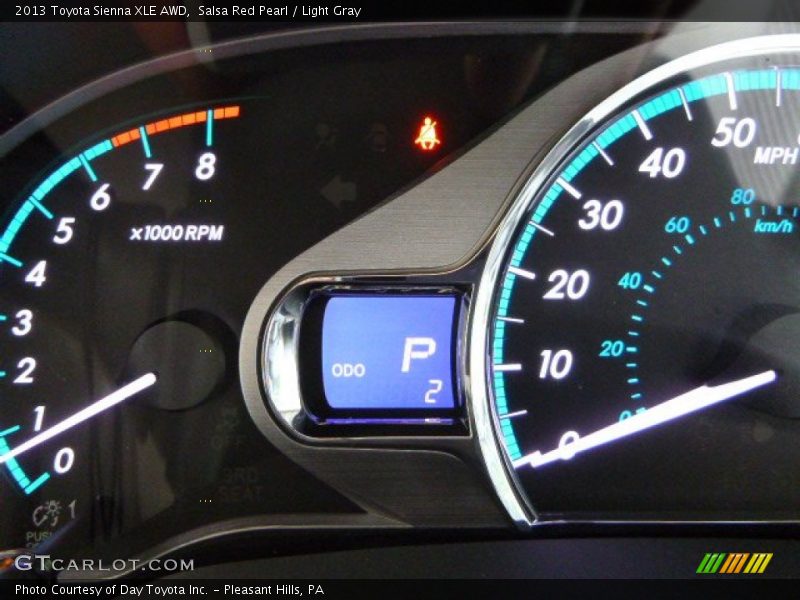 Salsa Red Pearl / Light Gray 2013 Toyota Sienna XLE AWD