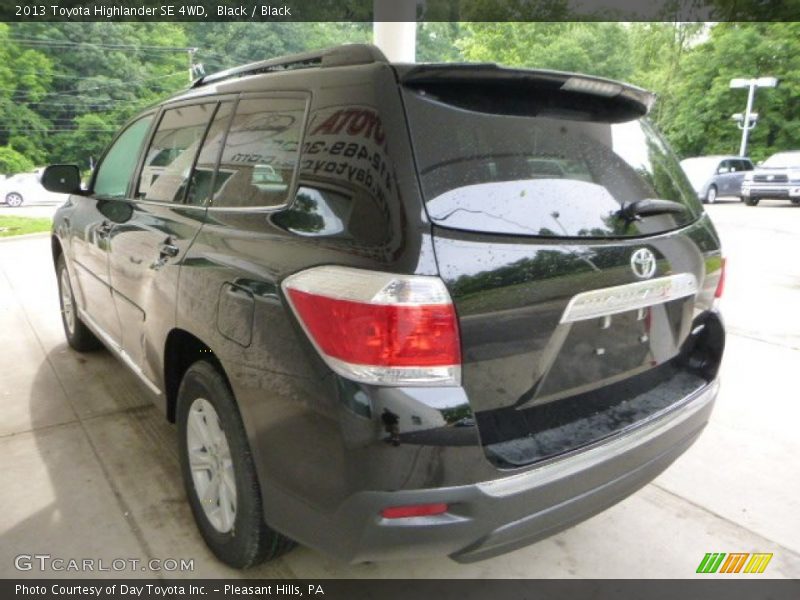 Black / Black 2013 Toyota Highlander SE 4WD