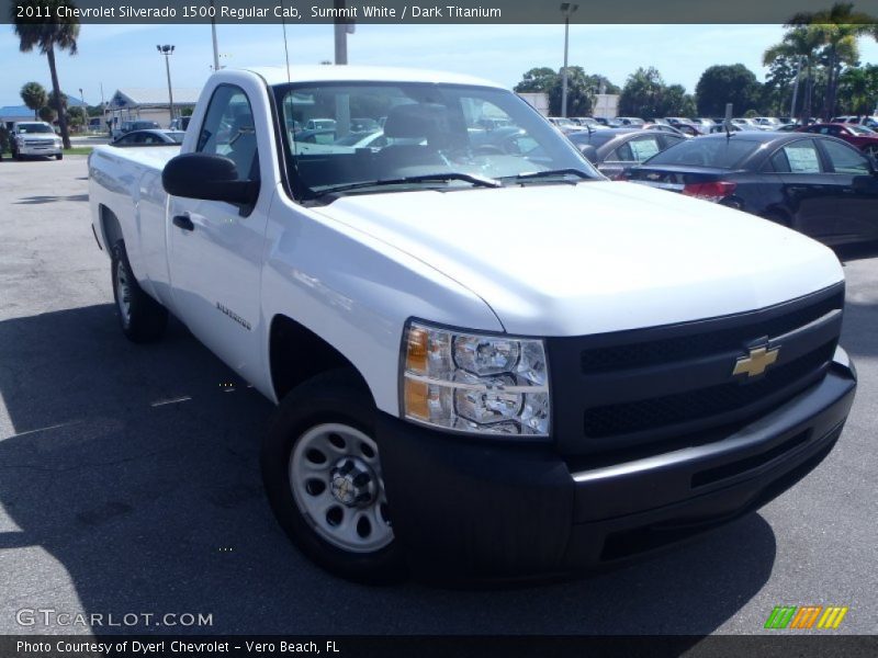 Summit White / Dark Titanium 2011 Chevrolet Silverado 1500 Regular Cab