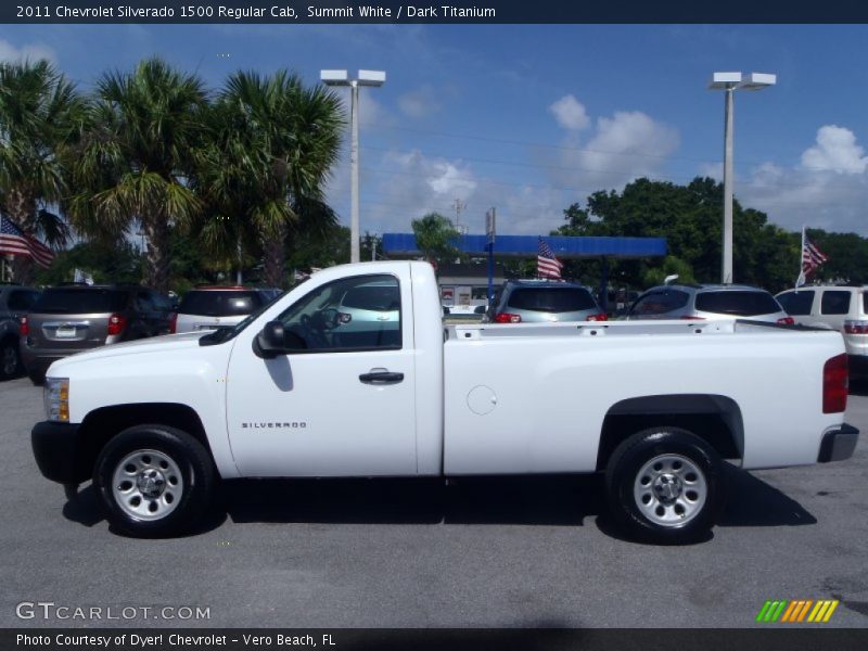 Summit White / Dark Titanium 2011 Chevrolet Silverado 1500 Regular Cab