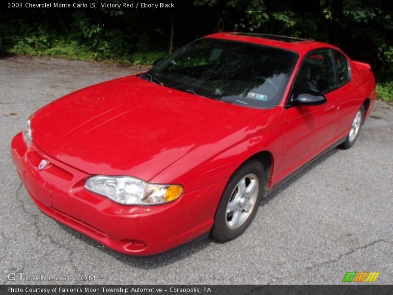 Victory Red / Ebony Black 2003 Chevrolet Monte Carlo LS