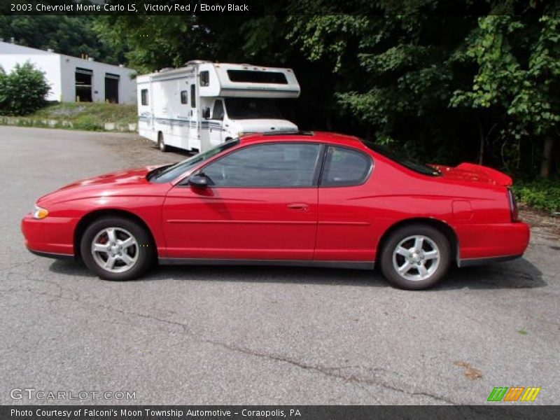 Victory Red / Ebony Black 2003 Chevrolet Monte Carlo LS