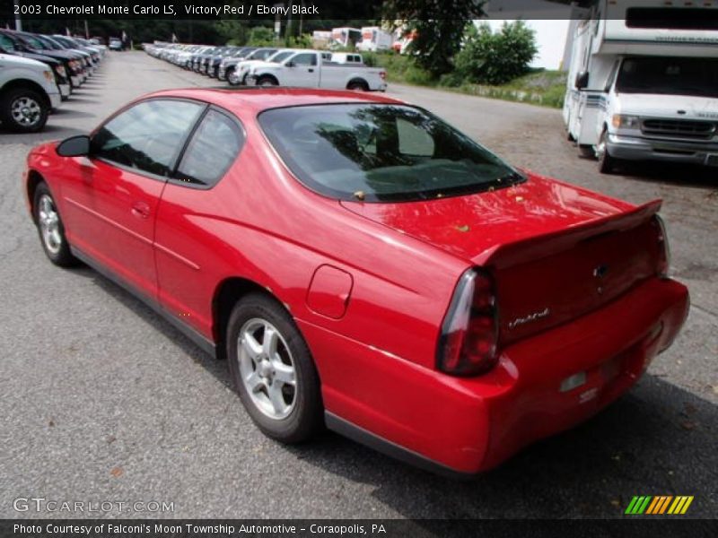 Victory Red / Ebony Black 2003 Chevrolet Monte Carlo LS