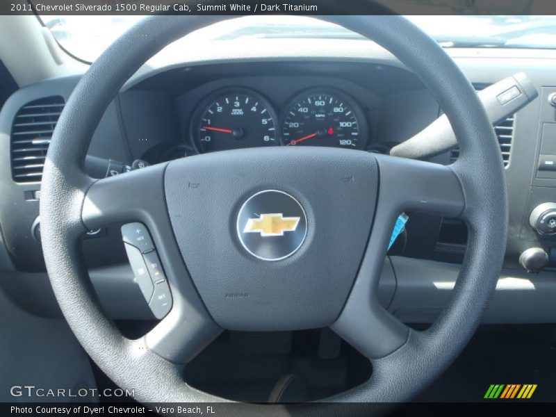 Summit White / Dark Titanium 2011 Chevrolet Silverado 1500 Regular Cab