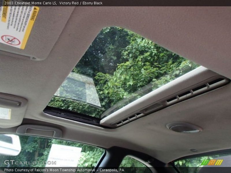 Victory Red / Ebony Black 2003 Chevrolet Monte Carlo LS