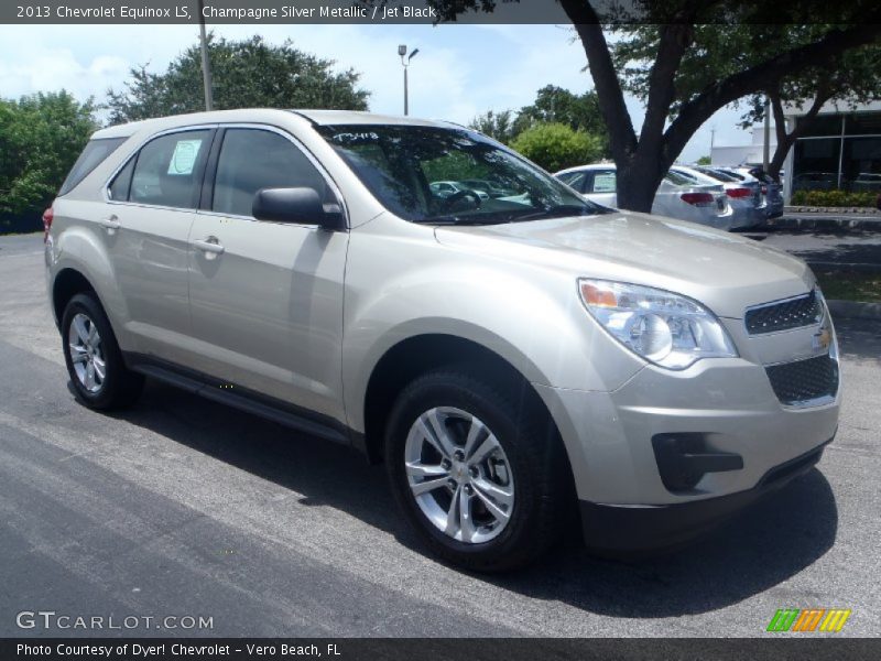 Champagne Silver Metallic / Jet Black 2013 Chevrolet Equinox LS