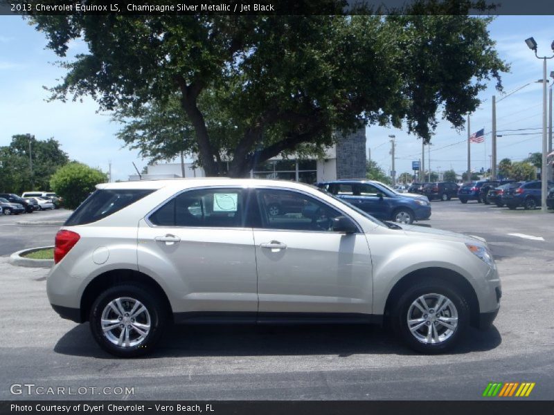 Champagne Silver Metallic / Jet Black 2013 Chevrolet Equinox LS